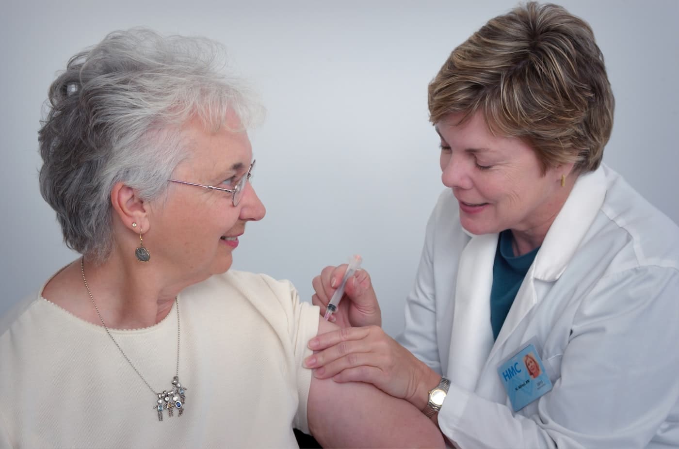A nurse caring for a patient
